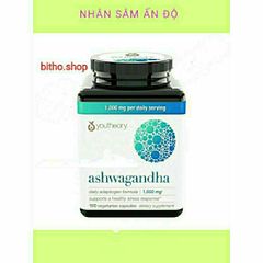 Viên uống Nhân sâm Ấn Độ Ashwagandha Youtheory 1000mg - Giảm căng thẳng, cải thiện sức khỏe tổng thể - 180 viên từ Mỹ