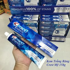 Kem đánh răng Crest 3D White Advanced Triple Whitening 158g - Làm trắng và bảo vệ răng miệng hiệu quả từ Mỹ