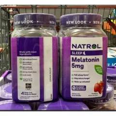 Viên Kẹo Hỗ Trợ Giấc Ngủ Melatonin - Giúp Ngủ Ngon, Dễ Ngủ Tự Nhiên, Vị Dâu, 5mg và 10mg, Viên Ngậm hoặc Kẹo Nhai