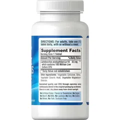Viên Probiotic Acidophilus Puritan's Pride 100 Viên - Hỗ Trợ Tiêu Hóa Tốt, Cân Bằng Lợi Khuẩn Đường Ruột, Giảm Đầy Bụng, Khó Tiêu