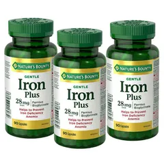 [Date 2025] Viên uống bổ sung sắt cho người mệt mỏi, bà bầu thiếu Sắt Iron 28mg- 65mg Nature's Bounty