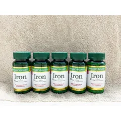 [Date 2025] Viên uống bổ sung sắt cho người mệt mỏi, bà bầu thiếu Sắt Iron 28mg- 65mg Nature's Bounty