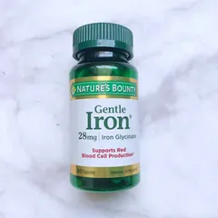 [Date 2025] Viên uống bổ sung sắt cho người mệt mỏi, bà bầu thiếu Sắt Iron 28mg- 65mg Nature's Bounty