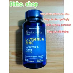 [10/25] Viên giảm mụn bổ sung L- Lysine 1000mg & zinc 30mg 60 viên