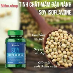 [ Date 11/26] Viên Mầm Đậu Nành Giúp Trẻ Hoá, Tăng Nội Tiết Tố Nữ Soy Isoflavones Puritan's Pride