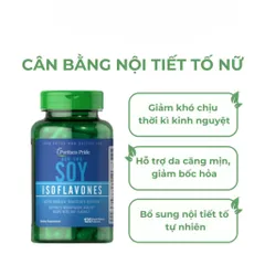 [ Date 11/26] Viên Mầm Đậu Nành Giúp Trẻ Hoá, Tăng Nội Tiết Tố Nữ Soy Isoflavones Puritan's Pride