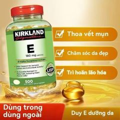 Viên uống Vitamin E 400IU tự nhiên - Hỗ trợ làm đẹp da, tóc và tim mạch - Giảm nếp nhăn, thâm sạm da