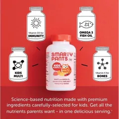 Kẹo dẻo đa vitamin cho bé thông minh Smarty Pants Kids 100 viên của Mỹ