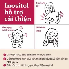 Viên Bổ Sung Inositol Now - Hỗ Trợ Giảm Căng Thẳng, Cải Thiện Nhạy Insulin, Giảm Triệu Chứng PCOS - 500mg Myo-Inositol