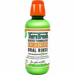 Nước Súc Miệng TheraBreath Fresh Breath - Ngăn Ngừa Hôi Miệng, Sâu Răng, Hiệu Quả 24 Giờ, Hương Mint Mềm Dịu
