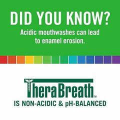 Nước Súc Miệng TheraBreath Fresh Breath - Ngăn Ngừa Hôi Miệng, Sâu Răng, Hiệu Quả 24 Giờ, Hương Mint Mềm Dịu