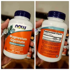 [ Date 8/2026] Viên Magiê Magnesium Glycine Now giảm stress, hỗ trợ giấc ngủ, cải thiện hệ xương, cơ