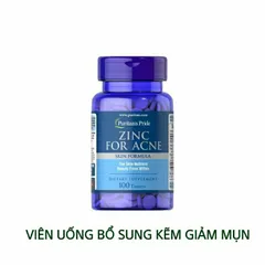Combo Ngừa Mụn Nội Tiết - Viên Uống Chống Oxy Hóa Zinc & Dạ Anh Thảo 500mg - Hỗ Trợ Làm Đẹp Da, Giảm Mụn, Cân Bằng Nội Tiết