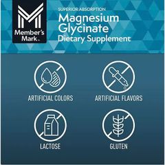 Viên Magiê bổ sung Magnesium Glycinate có L-Theanine của Member’s Mark 180 viên