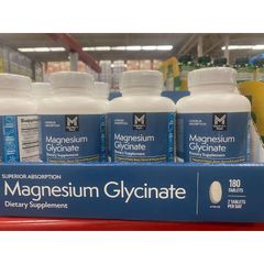 Viên Magiê bổ sung Magnesium Glycinate có L-Theanine của Member’s Mark 180 viên