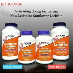 [ Date 2028] Viên uống chống tắc tia sữa Now Sunflower Lecithin 1200mg