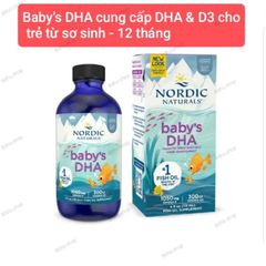 Siro bổ sung DHA & Omega 3 Nordic Naturals cho bé 60ml - Phát triển trí não, sức khỏe hệ xương và miễn dịch.