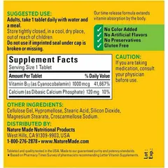Viên Uống Bổ Sung Vitamin B12 Nature Made 1000mcg - Hũ 160 Viên, Giúp Hỗ Trợ Sức Khỏe Tế Bào Hồng Cầu Và Chức Năng Thần Kinh