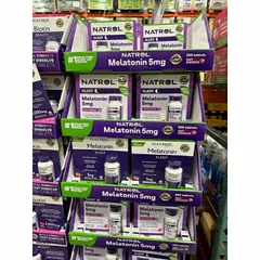 Viên ngậm ngủ ngon Natrol 5mg - Hỗ trợ cải thiện giấc ngủ sâu và chất lượng giấc ngủ - 250 viên Mỹ