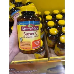 Viên uống tăng cường miễn dịch Nature Made Super C với D3 và Kẽm - 200 viên Vitamin Hỗ Trợ Sức Khỏe Tốt Nhất