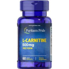 Viên Uống Giảm Cân An Toàn L-Carnitine 500mg Puritan's Pride - Hỗ Trợ Chuyển Hóa Năng Lượng - Giảm Mỡ Thừa Hiệu Quả, 60 Viên