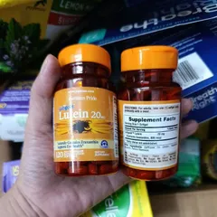 Viên Uống Bổ Mắt Lutein 20mg - Giảm Nhức Mỏi, Tăng Cường Thị Lực và Bảo Vệ Mắt Khỏe Mạnh