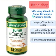  Viên Super B Complex với axit folic và vitamin C giúp khoẻ đề kháng, tim mạch 150 viên
