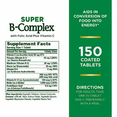  Viên Super B Complex với axit folic và vitamin C giúp khoẻ đề kháng, tim mạch 150 viên