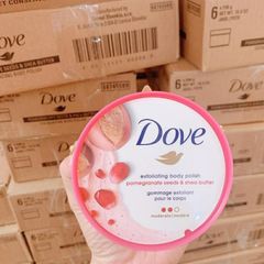 Kem Tẩy Da Chết Toàn Thân Dove Exfoliating Body Polish 298g - Dưỡng Ẩm, Làm Sáng Da, Hương Quả Lựu, Không Chứa Sulfate
