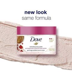Kem Tẩy Da Chết Toàn Thân Dove Exfoliating Body Polish 298g - Dưỡng Ẩm, Làm Sáng Da, Hương Quả Lựu, Không Chứa Sulfate