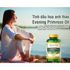 Viên uống tinh dầu hoa anh thảo Puritan's Pride 1300mg - Cân bằng nội tiết tố, làm đẹp da và tăng cường sinh lý nữ 120 viên