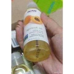 Dầu Mơ Dưỡng Ẩm Da & Tóc Apricot Oil 100% - Chống Lão Hóa, Phục Hồi Da Khô Now Foods 118ml