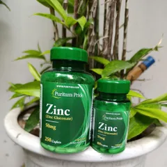 Viên uống kẽm giảm mụn, tăng sức đề kháng Zinc Gluconate 50mg Puritan's Pride