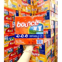 Giấy Thơm Bounce và Kirkland Mỹ - 160 Tờ/250 Tờ Dùng Cho Máy Sấy Quần Áo, Khử Mùi Hôi, Giữ Hương Thơm Lâu