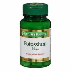 [ Date 2028] Viên uống bổ sung Kali, sỏi thận Potassium 99mg  Puritan's Pride- Nature's Bounty
