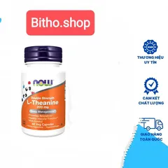 Viên uống giảm căng thẳng, bổ não và hỗ trợ giấc ngủ L-Theanine 200mg Now - Tăng cường trí nhớ, thư giãn hiệu quả