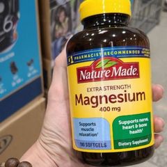Viên Bổ Sung Magiê Nature Made 400mg - Hỗ Trợ Sức Khỏe Xương Và Cơ Bắp, Giảm Stress - 180 Viên