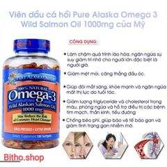 Viên uống Dầu cá hồi Pure Alaska Omega-3 Wild Salmon Oil 210 viên - Hỗ trợ sức khỏe tim mạch, cải thiện tâm trạng hiệu quả
