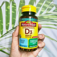 [ Date 2027] Viên uống vitamin D3 Nature Made 1000IU 650v,5000IU 100v