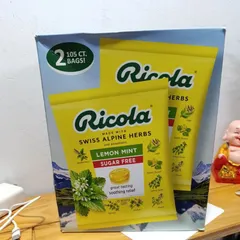 [ Date 2027] Kẹo ngậm ho thảo mộc không đường Ricola Lemon Mint sugar free