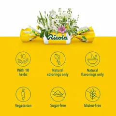 [ Date 2027] Kẹo ngậm ho thảo mộc không đường Ricola Lemon Mint sugar free