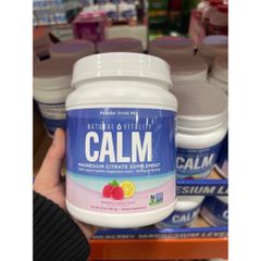 Bột Magie Calm Hương Chanh Mâm Xôi 567g - Thực Phẩm Thuần Chay Từ Nature's Products, Dễ Uống, Không Đường, Tăng Cường Sức Khỏe