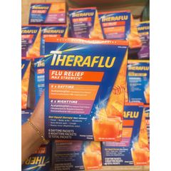 Trà Theraflu Cold & Flu Mỹ - 6 Gói Ngày & Đêm Giúp Giảm  Cảm Lạnh Hiệu Quả