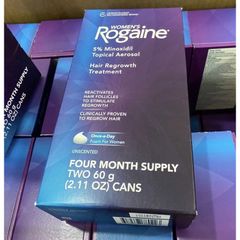 Kem Mọc Tóc Rogaine cho Nữ - Foam Tái Tạo Tóc 5% Minoxidil, Set 2 Chai Chống Rụng Tóc Do Di Truyền