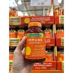 Viên uống Nature's Bounty Immune 24h+ - Vitamin C 1000mg hỗ trợ miễn dịch, tăng cường sức đề kháng, chống lão hóa