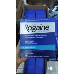 Gel mọc tóc Rogaine Men's Extra Strength 5% Minoxidil - Kích thích mọc tóc cho nam giới, hộp 3 chai, giải pháp chống rụng tóc hiệu quả