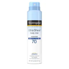 Xịt Chống Nắng Neutrogena Ultra Sheer SPF 70 - Dạng Mist Tiện Lợi, Bảo Vệ Da Khỏi Tia UV, Phù Hợp Đi Biển và Hoạt Động Ngoài Trời