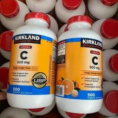 Viên ngậm Vitamin C Kirkland Signature 500mg - Tăng cường miễn dịch, làm đẹp da, 500 viên nhập khẩu Mỹ