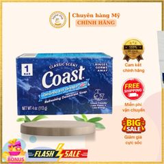 Xà Bông Coast Cục Hàng Mỹ Chính Hãng - Lốc 8 Cục Thơm Dịu Nhẹ, An Toàn Cho Gia Đình, Vệ Sinh Cá Nhân