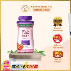 Kẹo dẻo Nature’s Bounty Hair, Skin & Nails Gummies - Hỗ trợ tóc dày, móng khỏe, da đẹp cho phụ nữ, ngăn ngừa lão hóa